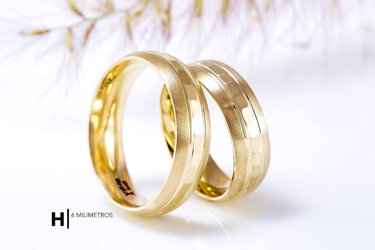 Argolla de Matrimonio Ultra Light 10K Modelo H