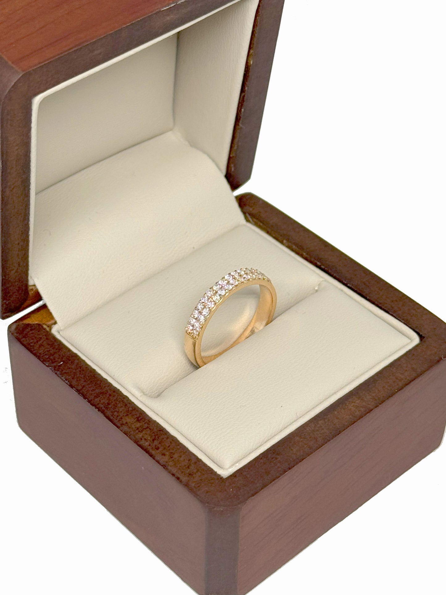 Churumbela de Oro Rosa 14K con Diamantes Naturales (.30 ct, doble) DJ4083