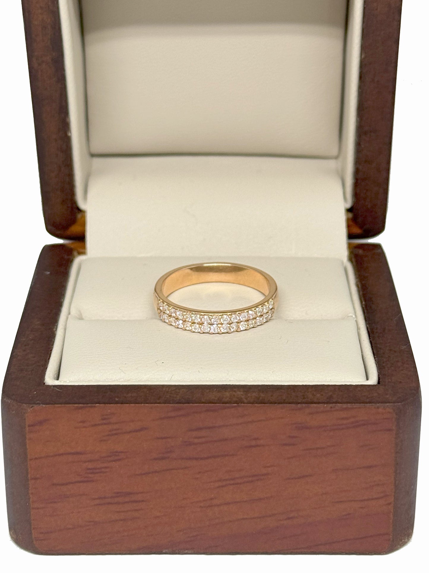 Churumbela de Oro Rosa 14K con Diamantes Naturales (.30 ct, doble) DJ4083