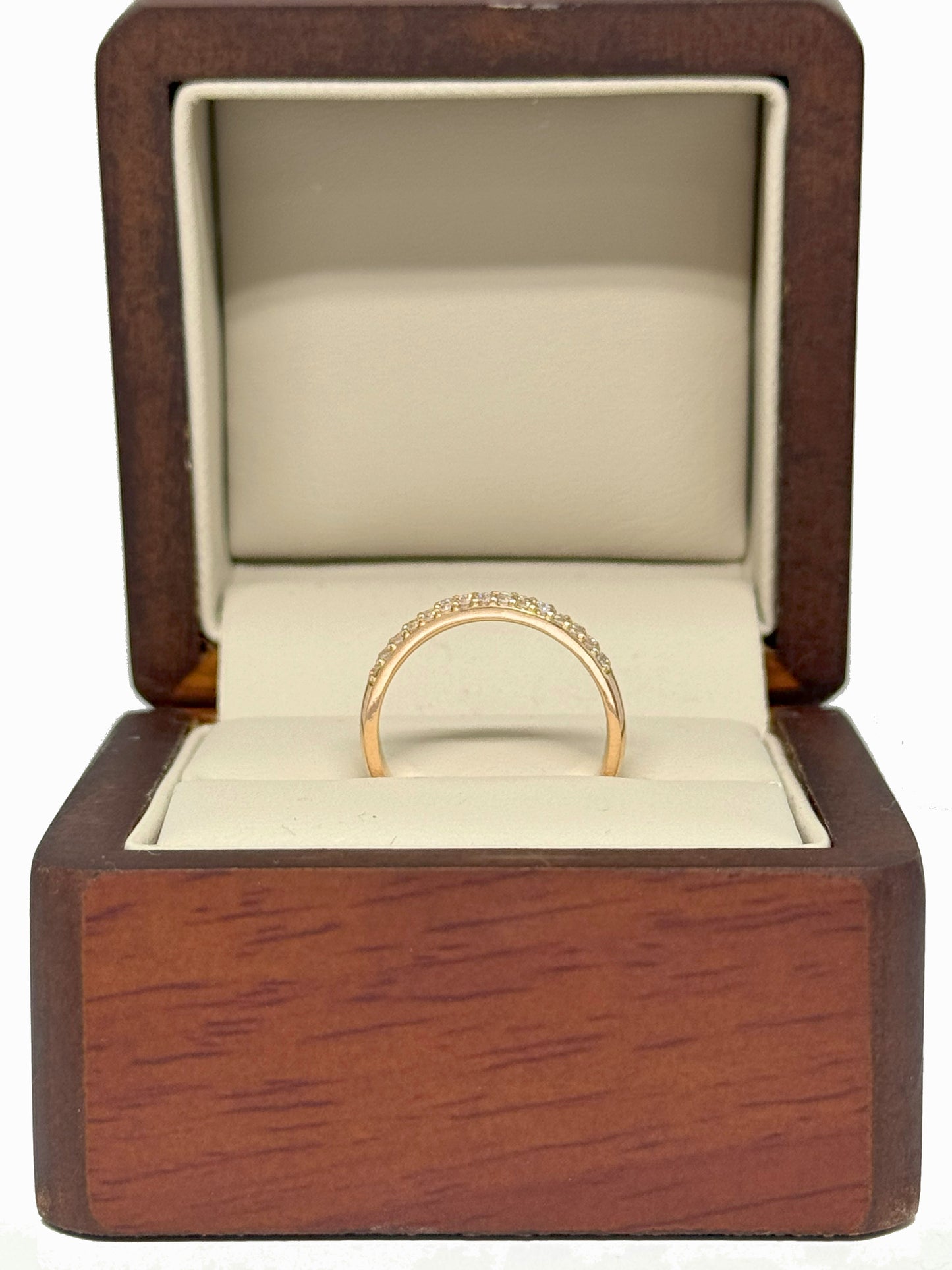 Churumbela de Oro Rosa 14K con Diamantes Naturales (.30 ct, doble) DJ4083